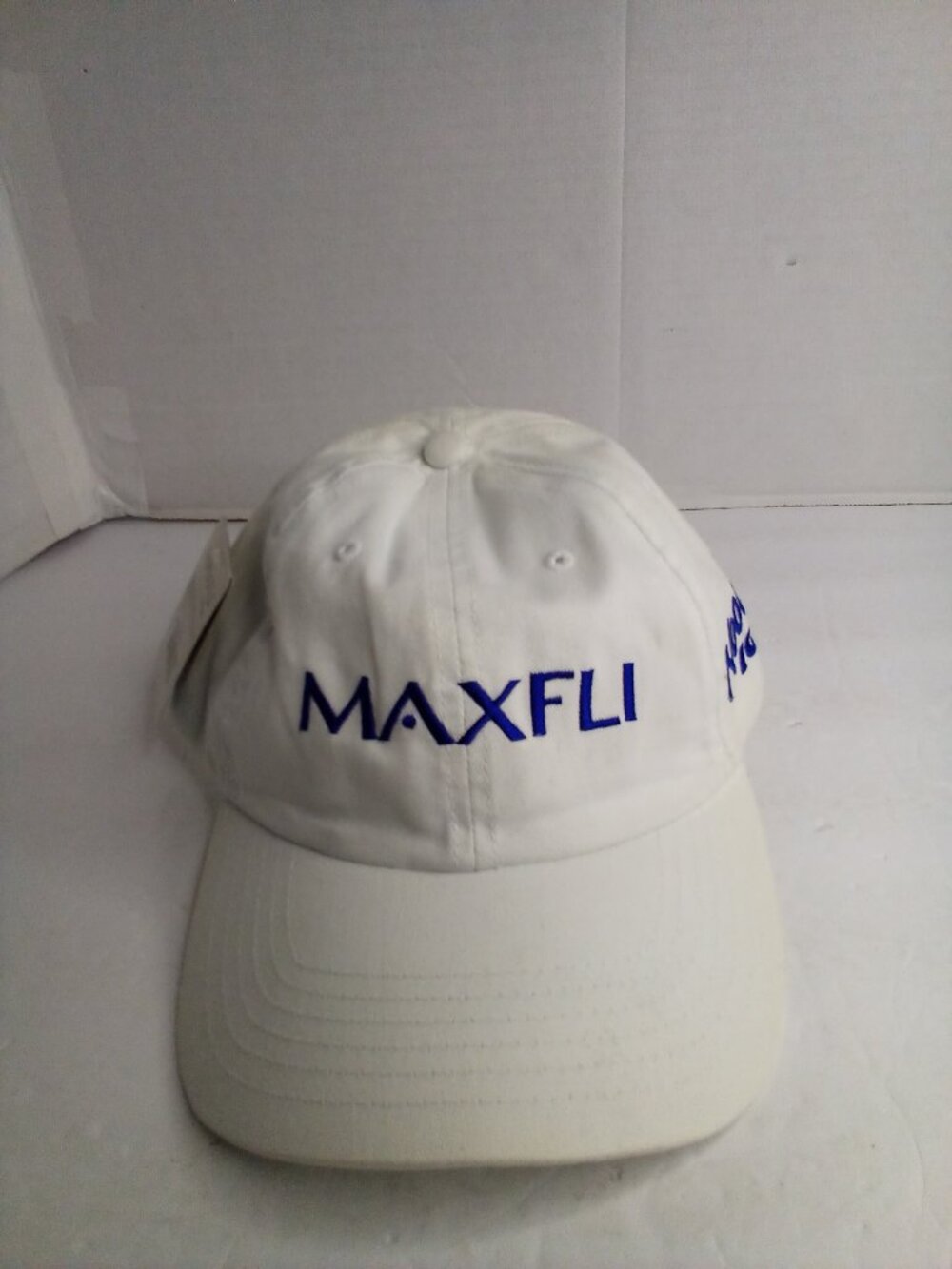 Maxfli Cap Hat Golf Strap Back Adjustable Noodle Ice Cotton White Blue